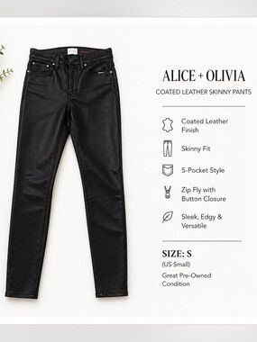Alice + Olivia Black Skinny Jeans